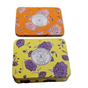 La Chatelaine Hand Cream Trio Tins, EMPTY Collectible Set of Two